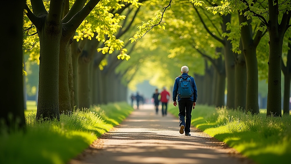 Vondelpark met bomen en wandelpaden