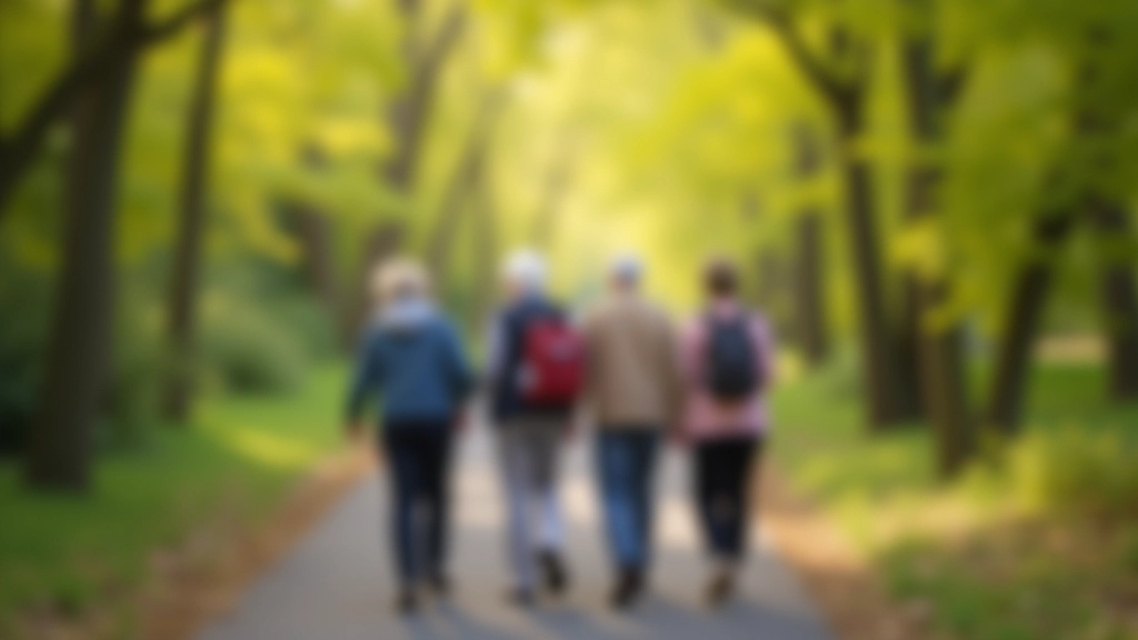 Wandelende personen op een comfortabele route